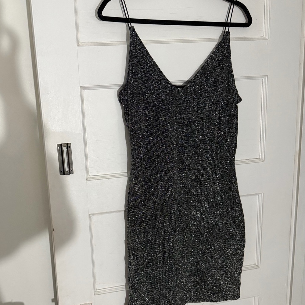 H&M Shimmering Black Mini Dress